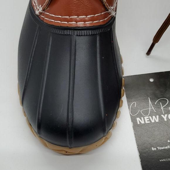 Unisex Winter Duck Boot, Youth Outdoor Lace Up Two Tone Winter Waterproof Rain - Picture 3 of 8